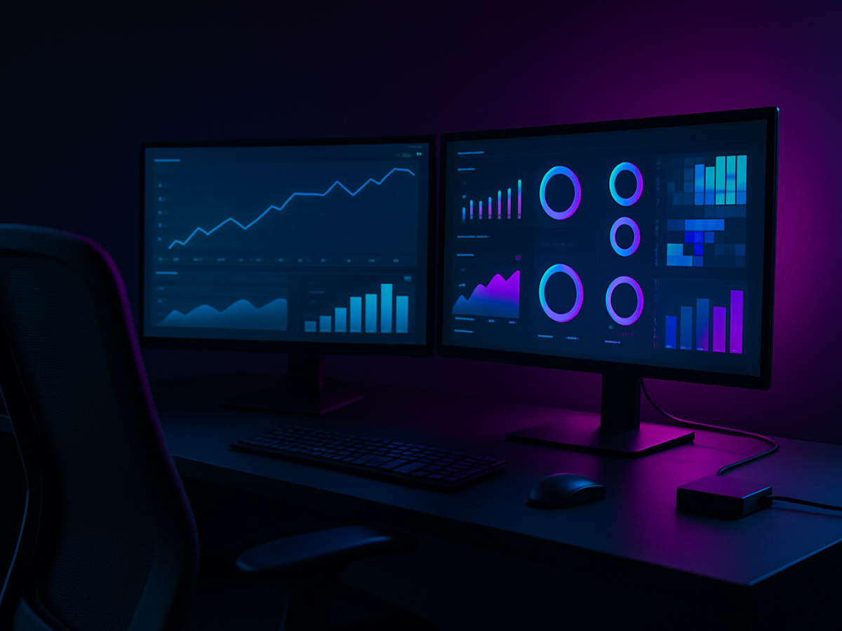 Painel visual da MMG Media ilustrando resultados e números